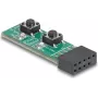 DELOCK priekinio skydelio PC maitinimo ir atstatymo jungiklio modulis su maitinimo ir atstatymo mygtukais (MPN 64356)