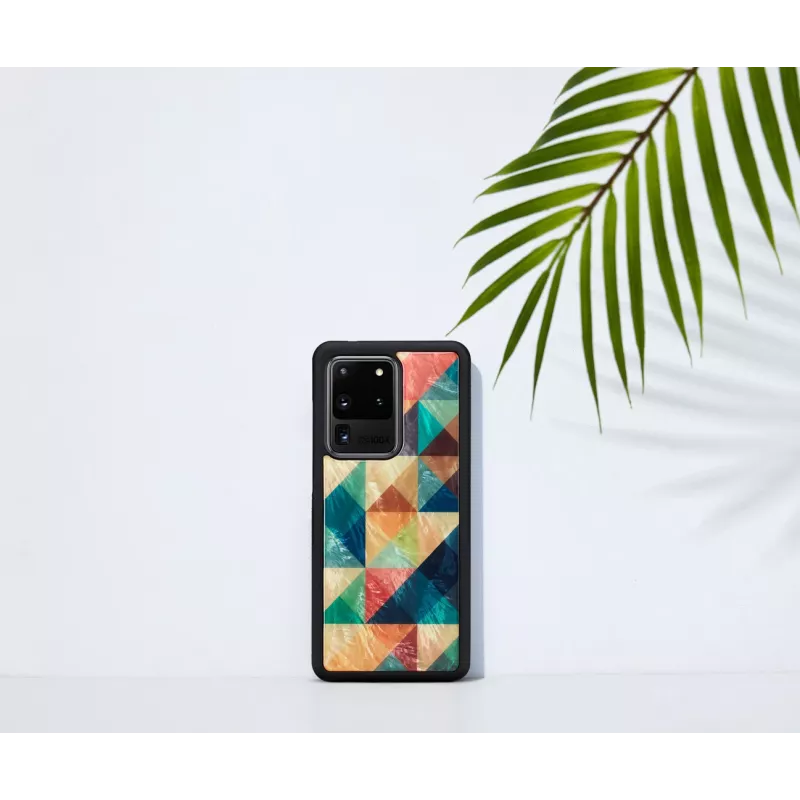 Apsauginis telefono dėklas iKins Samsung Galaxy S20 Ultra, mozaikinė juoda