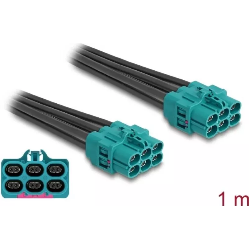 DeLOCK laidas HDMTD Z šešių lizdų – HDMTD Z šešių lizdų, 1 m