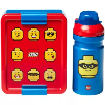 Pietų dėžutės rinkinys LEGO 40580001 Bright Blue — vaikiška pietų dėžutė ir gertuvės rinkinys
