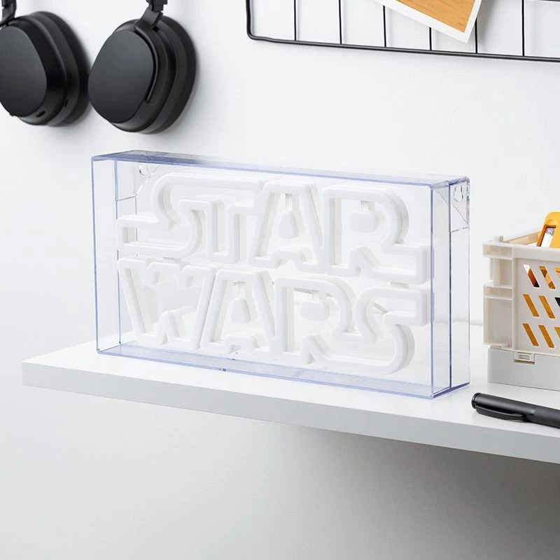 LED neoninė šviesa Paladone Star Wars dizaino PP13123SW — dekoratyvinis LED ženklas sienai ar lentynai