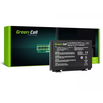 Baterija Green Cell AS01 skirta ASUS K40 K50 K60 K70 X70, Li-Ion 10.8V 4400mAh, 6 celės, juoda