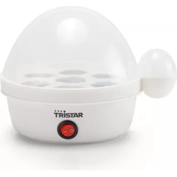 Kiaušinių virimo aparatas Tristar EK-3074 — talpa 7 kiaušiniams, 350 W, permatomas/baltas
