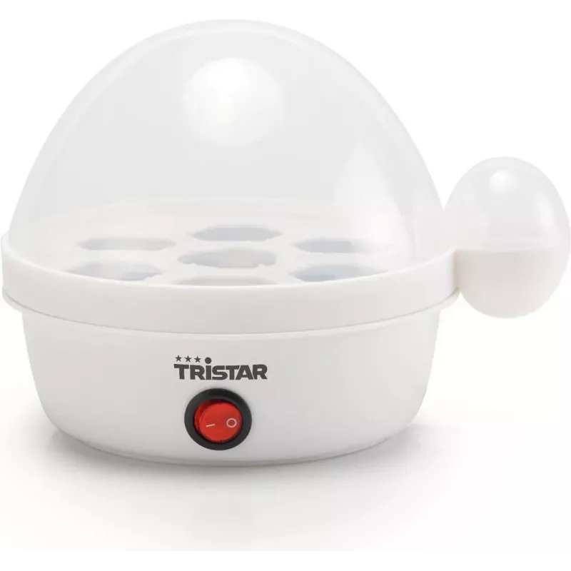 Kiaušinių virimo aparatas Tristar EK-3074 — talpa 7 kiaušiniams, 350 W, permatomas/baltas