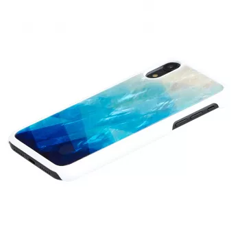 iKins išmaniojo telefono dėklas, skirtas „iPhone XR“ — mėlyno ežero išorė, juoda vidinė dalis