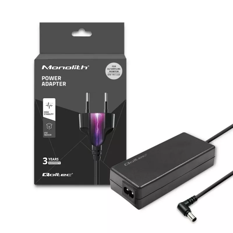 Qoltec 51029 maitinimo adapteris / keitiklis Vidinis 65 W juodas