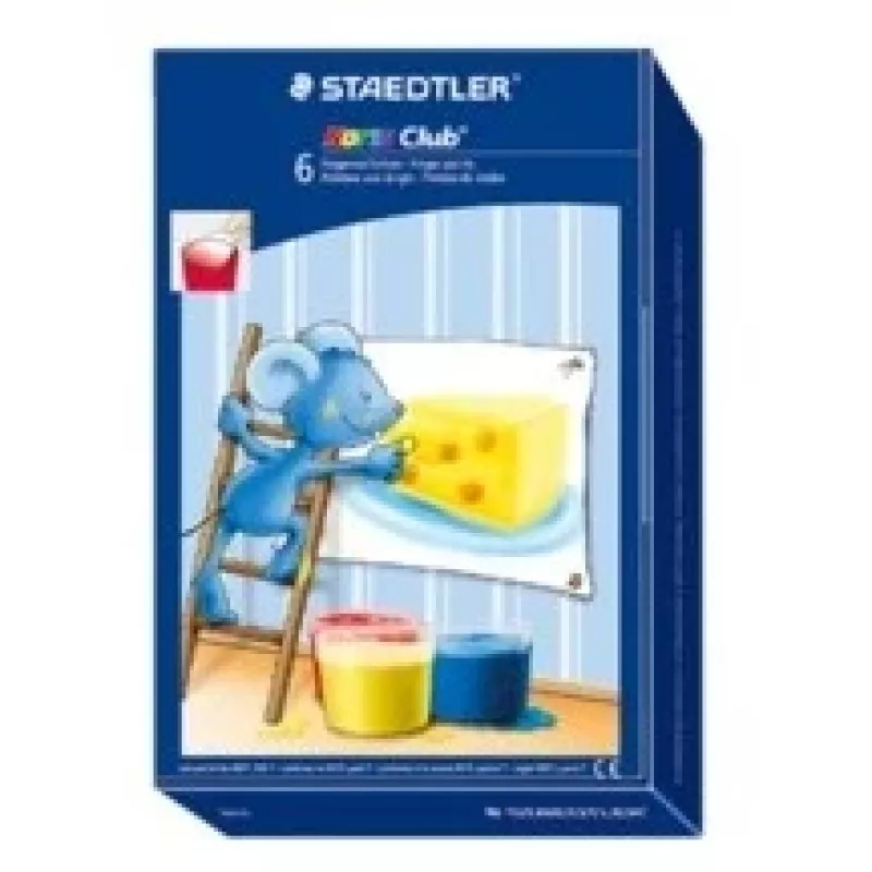 Pirštų dažai Staedtler Noris Club 8801 Daugiaspalviai 6 vnt.