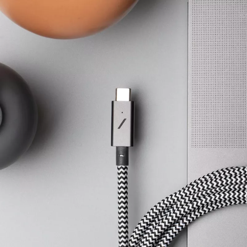 Laidas USB-C į USB-C Native Union Belt kabelis Pro 240W, 2,4 m, USB 2.0, 0,48 Gbit/s, Žalias
