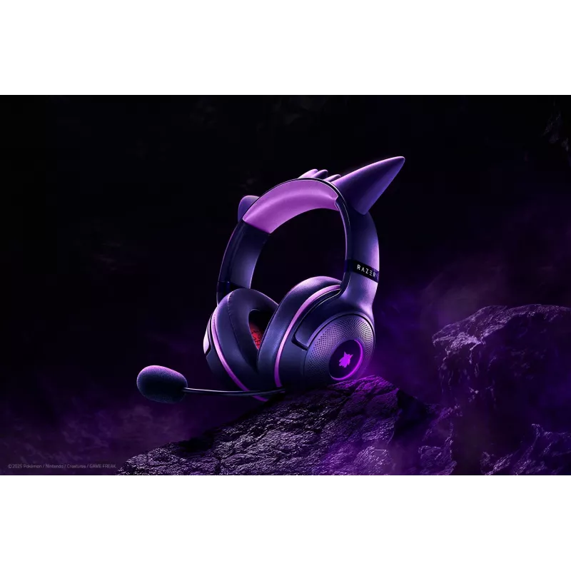 Razer Kraken Kitty V2 - Pokemon Gengar Ed. Ausinės Pridėtinės laidinės USB Type-A Rožinė