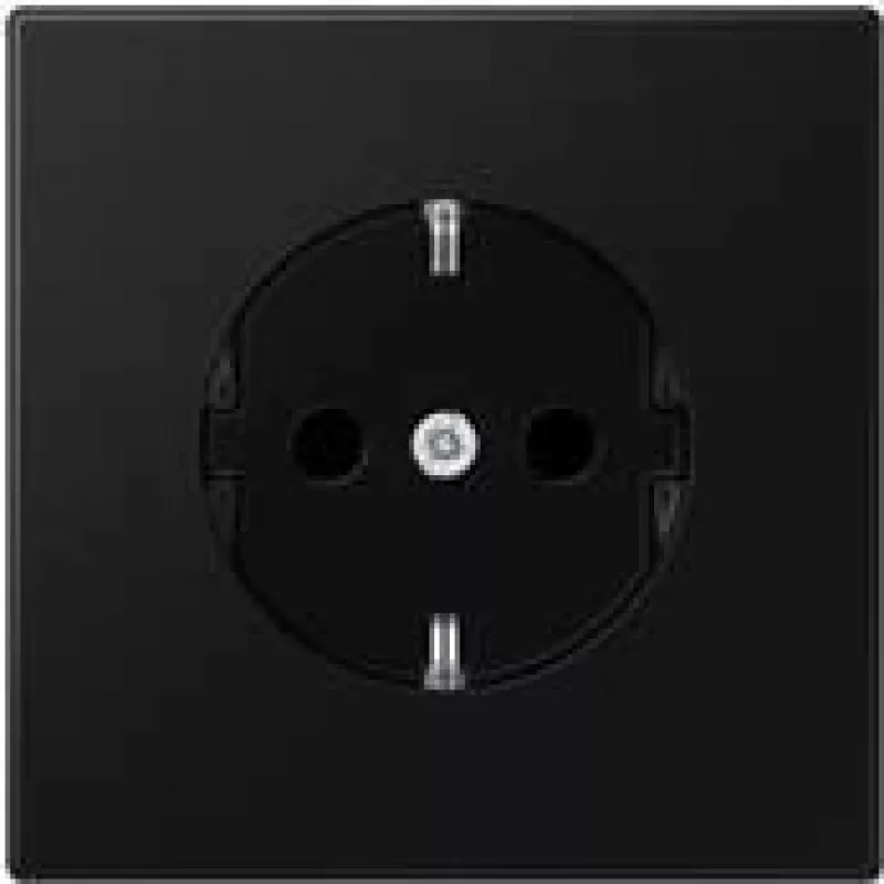 JUNG LS 1520 SWM - F tipo - 1 modulis (-iai) - 2P - juoda - termoplastikas - universalus