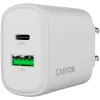CANYON įkroviklis OnCharge 250 25W 1xPD 1xQC EU Baltas