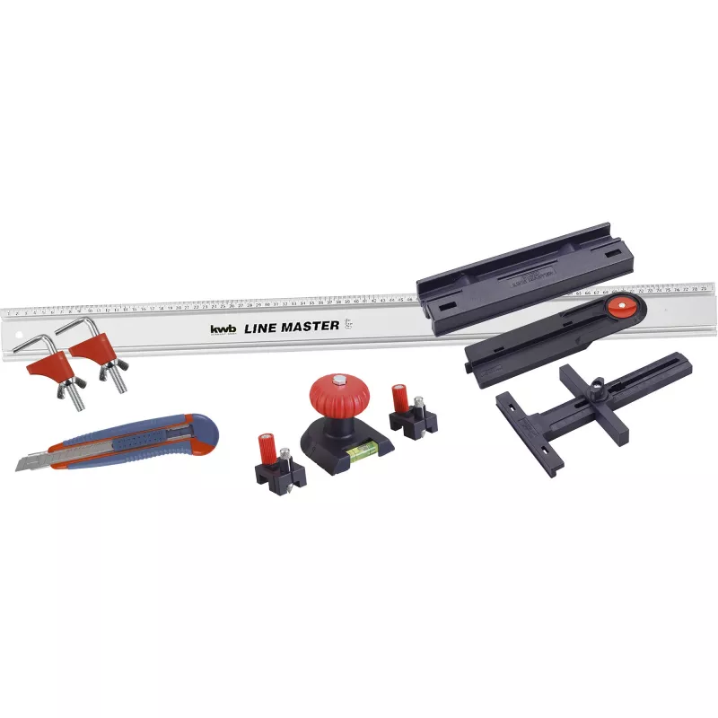 Tikslumo liniuočių rinkinys Einhell-KWB LINE MASTER su 800 mm kreipiančiąja, 10 dalių