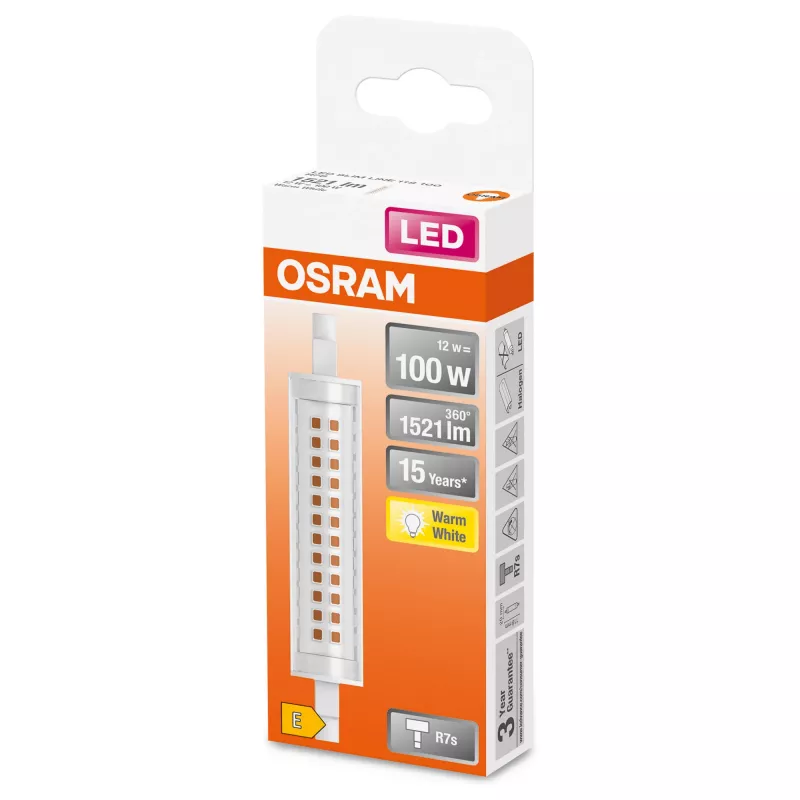 LEDvance Osram plonas LINE LED lemputė 12 W R7s 1521 lm 2700 K