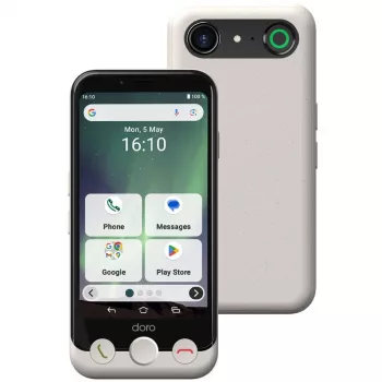 Išmanusis telefonas Doro Aurora A10 4,5 colio 4GB RAM 64GB Juoda Balta