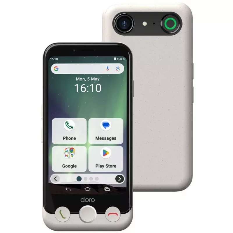 Išmanusis telefonas Doro Aurora A10 4,5 colio 4GB RAM 64GB Juoda Balta