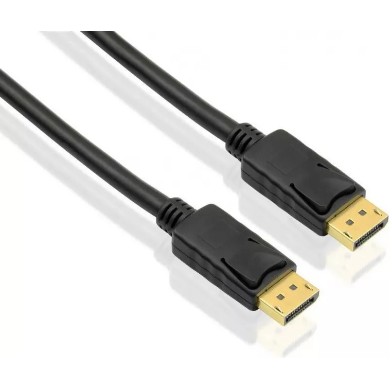 Helos - DisplayPort kabelis - DisplayPort (V) į DisplayPort (V) - 5 m - 4K palaikymas, Dolby DTS-HD Master Audio palaikymas - juoda