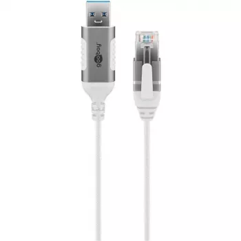 Goobay Ethernet kabelis USB-A 3.0 į RJ45 plonas 1 m – prijungia maršrutizatorių, modemą arba (74377)