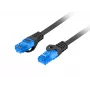 LANBERG Cat6a S/FTP RJ-45 tinklo kabelis PCF6A-10CC-0500-BK, 5 m, LSZH, 26 AWG, CCA, juodas