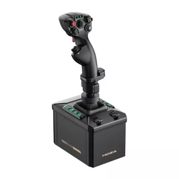 Skrydžių stovo rinkinys MOZA AB6 Flight Simulator — juodos spalvos, ABS, aliuminio ir anglies pluošto konstrukcija, kintamosios srovės maitinimas 110–220 V, maks. 72 W