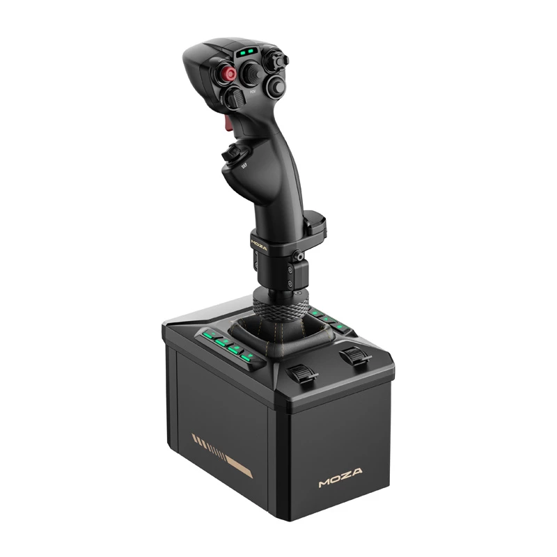 Skrydžių stovo rinkinys MOZA AB6 Flight Simulator — juodos spalvos, ABS, aliuminio ir anglies pluošto konstrukcija, kintamosios srovės maitinimas 110–220 V, maks. 72 W