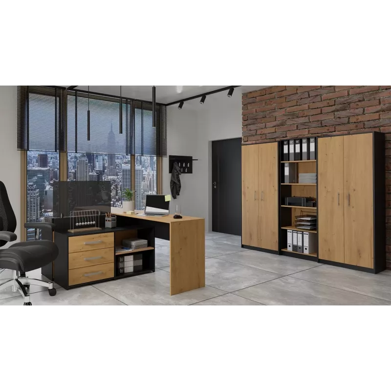 Topeshop OLIV 2D ANT/ART KPL biuro knygų spinta