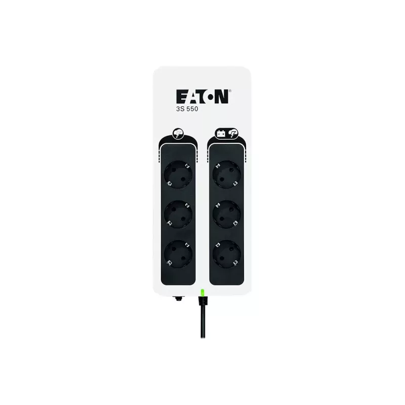 Eaton 3S 550 DIN 0,55 kVA 330 W 6 kintamosios srovės lizdų