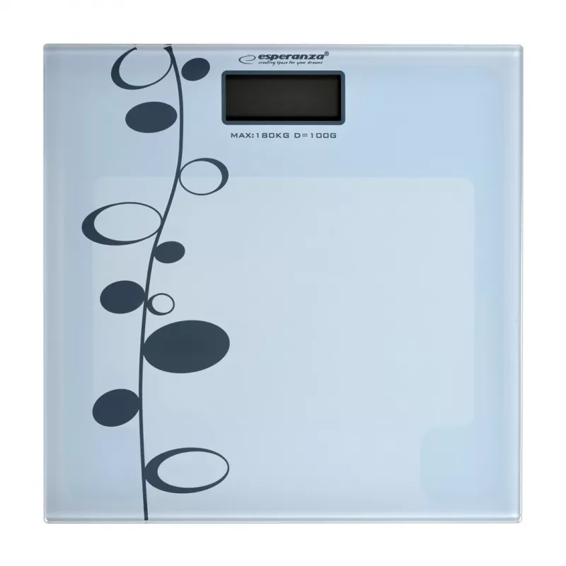 Asmeninės vonios svarstyklės Esperanza Zumba EBS005 - elektroninės, 180 kg, baltas stiklas