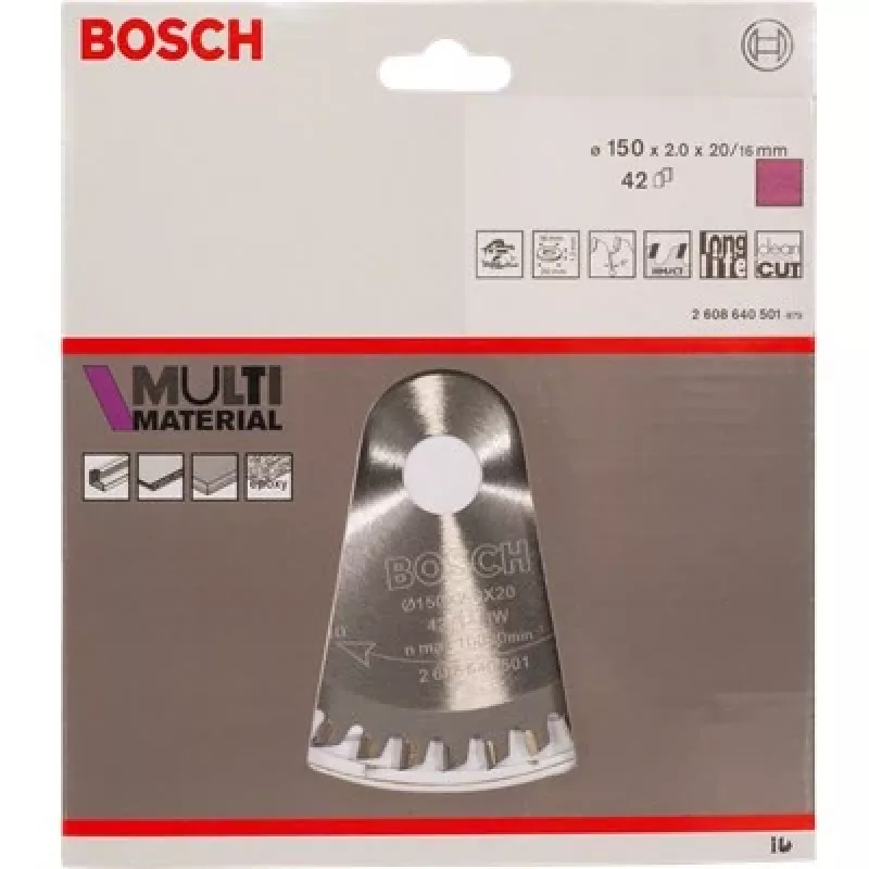 Bosch Universalus diskinis pjūklo diskas, Universalus, 19 cm, 3 cm, 1,8 mm, 2,4 mm, HLTCG (High-Low Triple Chip Grind)