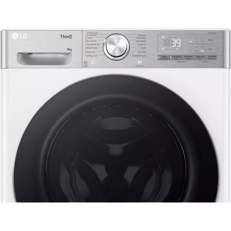 LG F2WR909P3W Skalbimo mašina, 9kg, 47.5cm, 1200RP