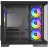 Silentware View A-RGB Juoda PC korpusas VIEWJuoda — vidutinio dydžio bokšto korpusas su A-RGB apšvietimu