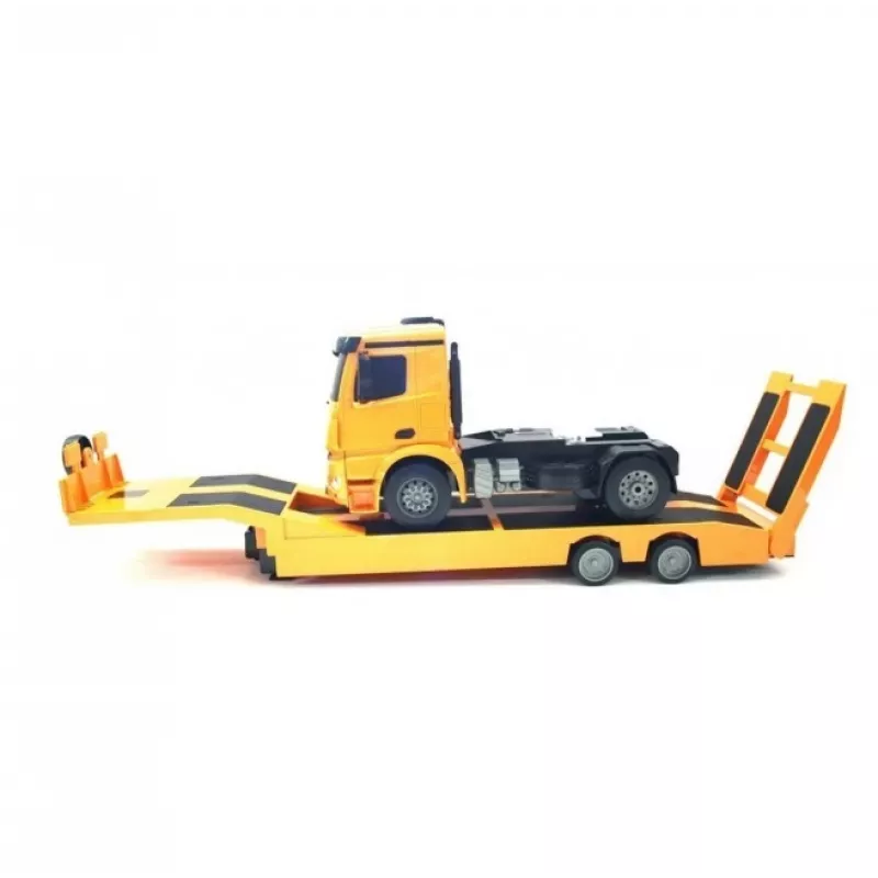 Double E 1/20 mastelio paruoštas važiuoti RC Mercedes-Benz Arocs platforminis priekabinis vilkikas