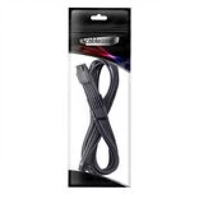 CableMod Universal Pro ModMesh 16-Pin į 16-Pin kabelis, su mova, StealthSense - carbon, 60 cm