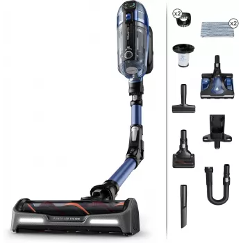 Rowenta X-Force RH99C0 2-in-1 belaidis dulkių siurblys Baterija Sausas Be maišelio 0.9 L 480 W Juoda, Mėlyna