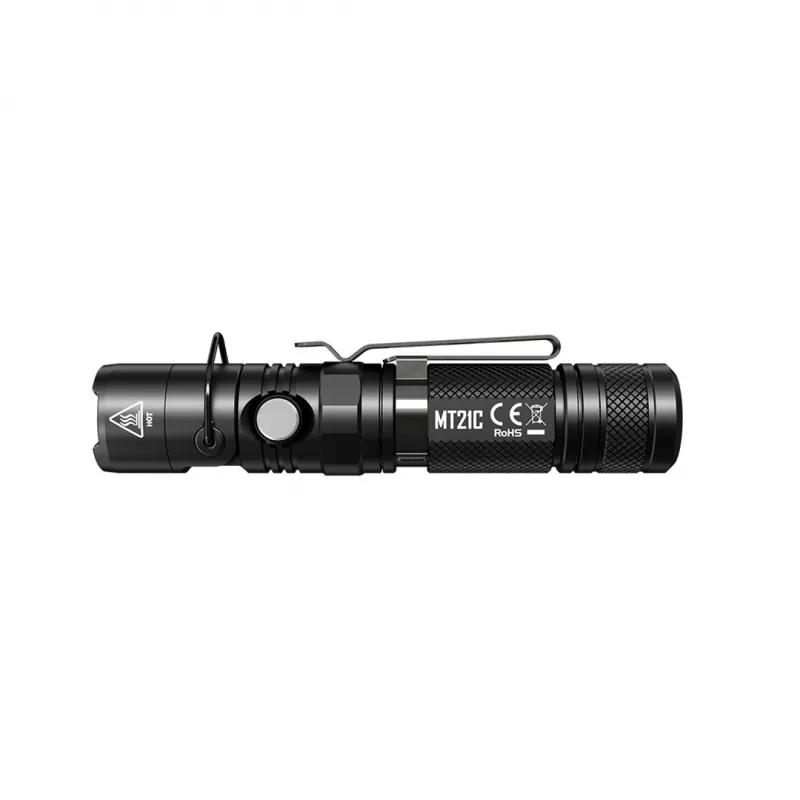 Rankinis žibintuvėlis Nitecore MT21C, 1000 lm, 131 mm, 103,5 g, priima 18650 arba CR123, juodas