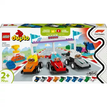 LEGO DUPLO 10445 F1 komandos lenktynių automobiliai ir vairuotojai