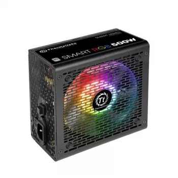 Thermaltake SMART RGB PS-SPR-0500NHSAWE-1 - maitinimo blokas (vidinis) - ATX12V 2.3 - 80 PLUS - kintamoji srovė 230 V - 500 W - aktyvusis PFC - juodas