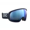 Goggles POC Fovea Kids — poliuretano rėmelis, torinė cilindrinė mėlyna lęšis, 20% šviesos pralaidumas, tamsiai mėlynas dirželis