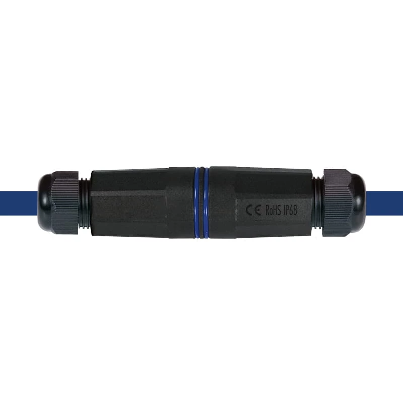 LogiLink IP68 lauko korpusas Keystone moduliams ir jungtims, plastikinis, poliamidas, juodas, IP68, 140 mm, 36 mm, 36 mm