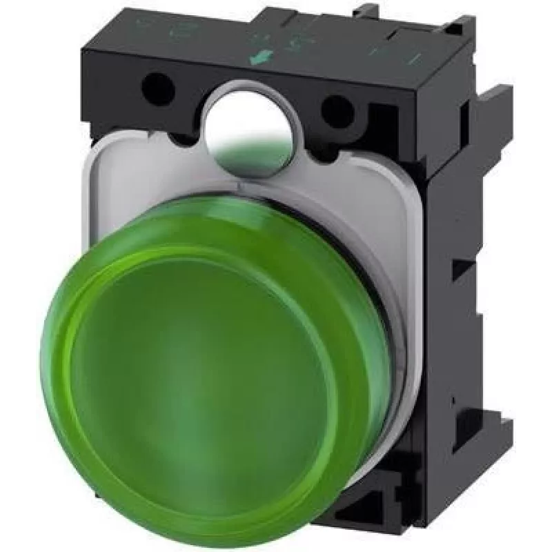 Siemens indikacinė lemputė Flat Green 24 V/AC, 24 V/DC SIRIUS ACT 3SU1102-6AA40-1AA0 1 vnt. (3SU1102-6AA40-1AA0)