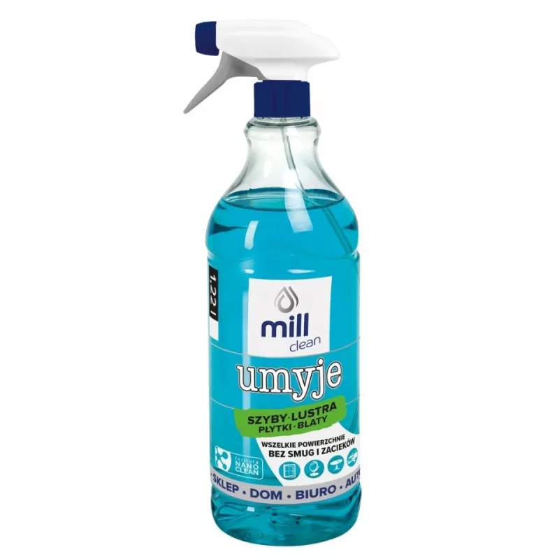 Stiklo ir plytelių valiklis Mill CLEAN Umyje, 1,22 l, langams, veidrodžiams ir keramikai