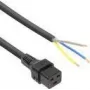 ACT Powercord C19 IEC Lock atviras galas juodas 3 m 16 A 230 V