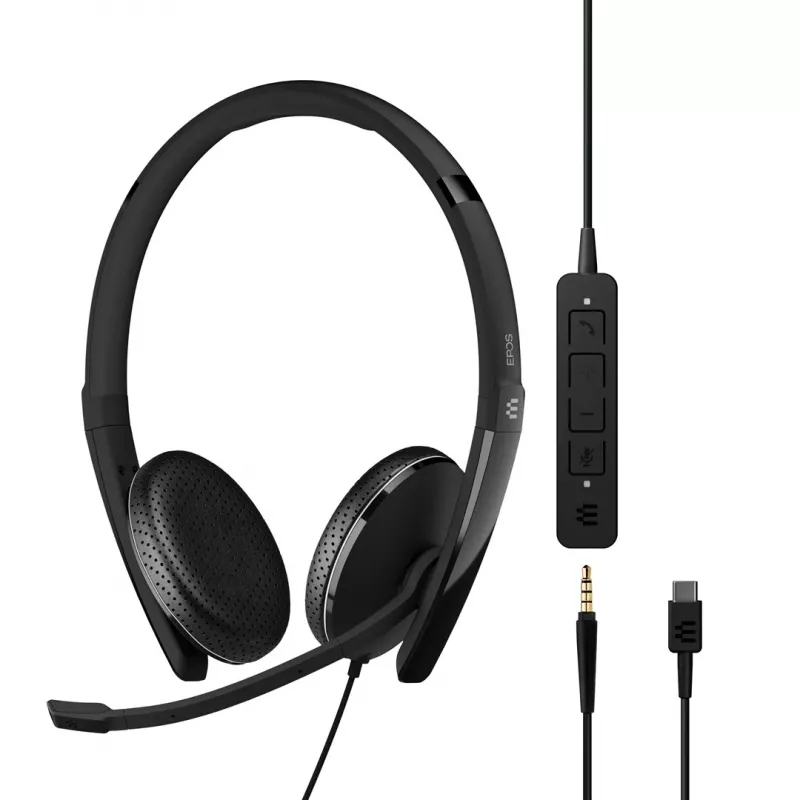 EPOS ADAPT 165 USB-C II ausinės, laidinės, galvos lankelis, biurui / skambučių centrui, USB Type-C, juodos