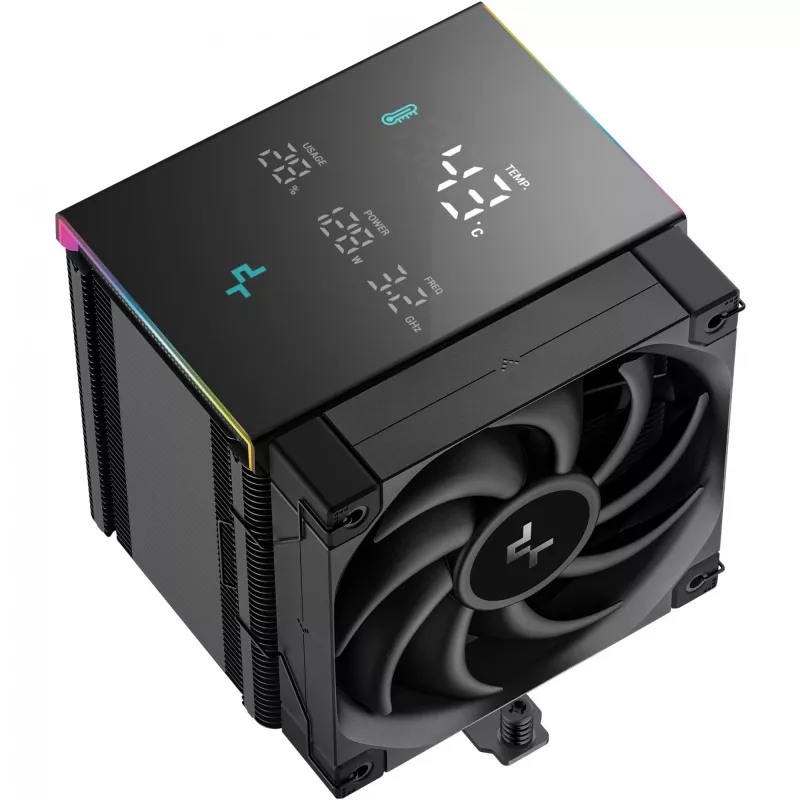 Oro aušintuvas DeepCool AK500 Digital Pro 12 cm juodas su skysčių dinaminiu guoliu