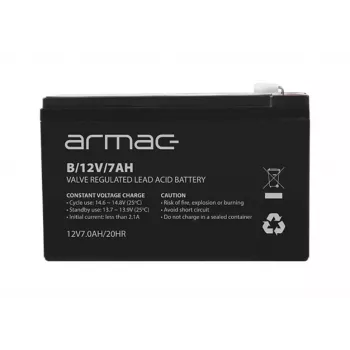 UPS baterija ARMAC B/12V/7AH — Sandari švino rūgštinė 12V 7Ah, maks. iškrova 110A, ABS korpusas