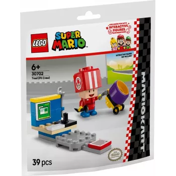 Konstrukcinis žaislas LEGO Mario Kart Toad Pit Crew polietileninis maišelis 30702 mažas rinkinys minifigūrėlė priedas