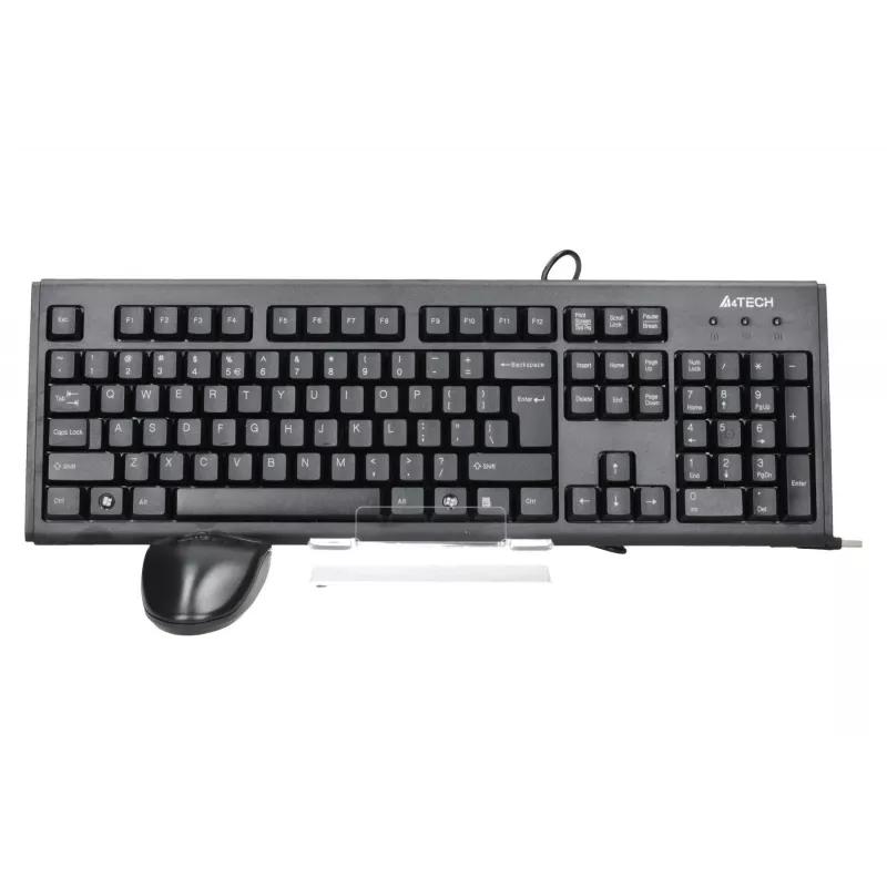 A4Tech Km-72620D - Klaviatūros ir pelės rinkinys - USB - US - Juoda