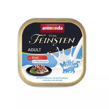 ANIMONDA Vom Feinsten Suaugusiems Milkies su Jautiena Pieno Padaže - Šlapias Kačių Maistas - 100g