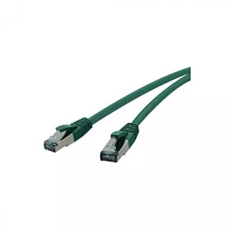Raudona Cat.6a 1,0m žalias komutacinis kabelis Cat.6a S/FTP AWG 27/7, 2xRJ45, žalias, 1,0m