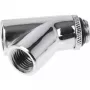 Alphacool Eiszapfen Y-Connector 45° - G1/4 sukamasis - 2x vidinis 1x išorinis sriegis - Chromuotas (17400)