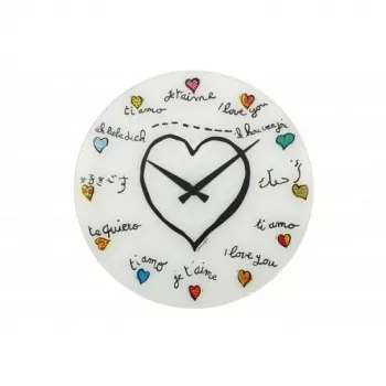 NeXtime klok 8030 Loving You, Ø43 cm, Sieninis, Balta / Įvairiaspalvis